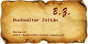 Buchvalter Zoltán névjegykártya