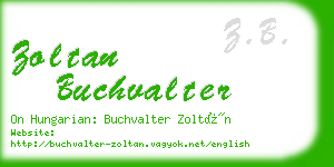 zoltan buchvalter business card